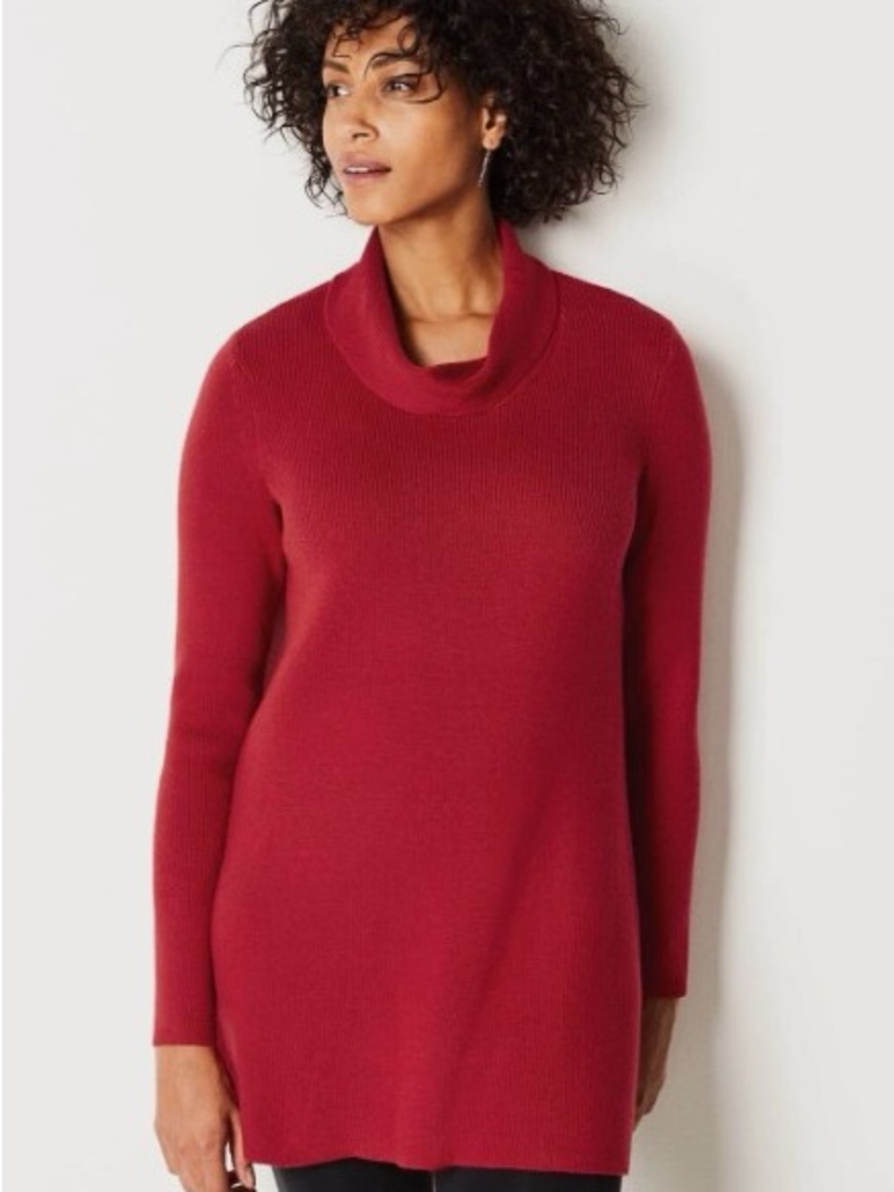 J.Jill Medium Cozy Cowl-Neck Sweater Tunic